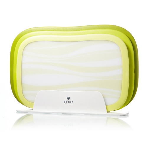 Doble natunal wave index cutting board set